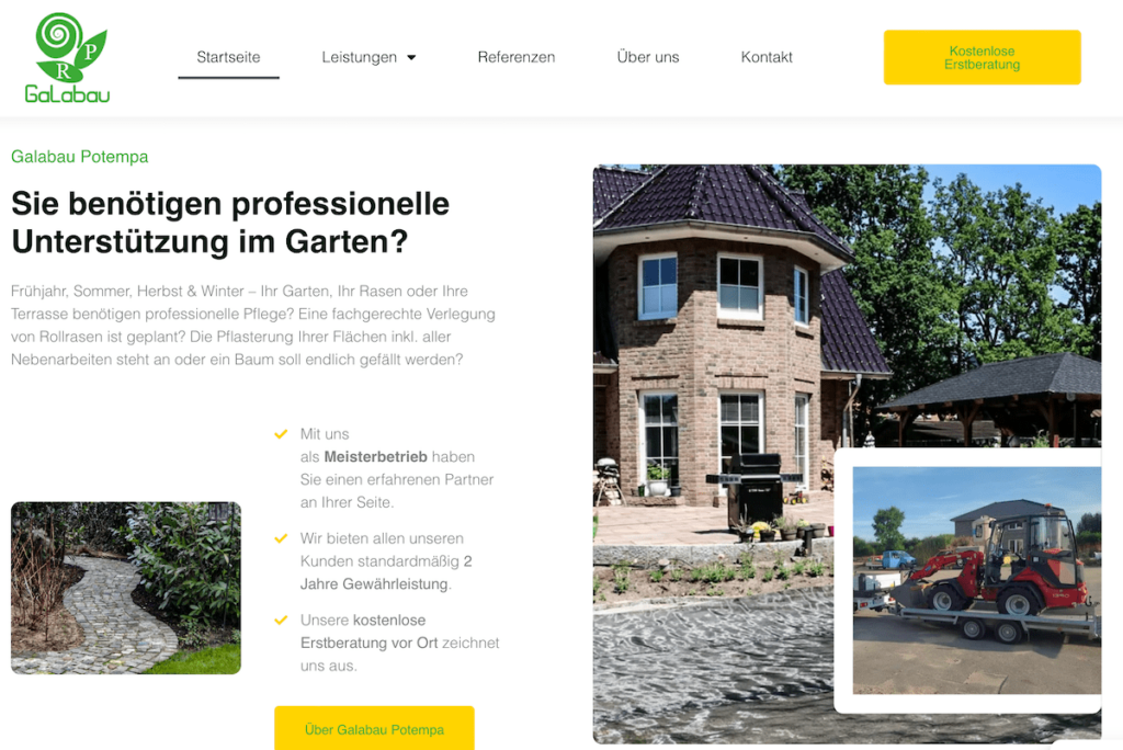 Case Study Galabau-Potempa der Webagentur Ulm