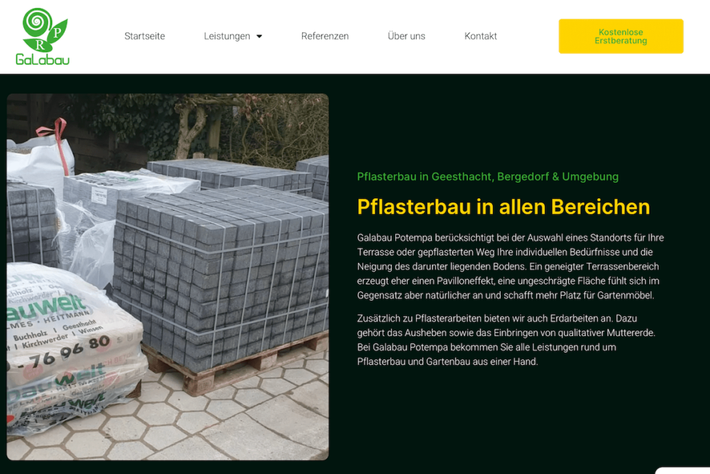 Case Study Galabau-Potempa der Webagentur Ulm